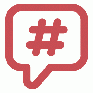 T-shirt med hashtag som tryk